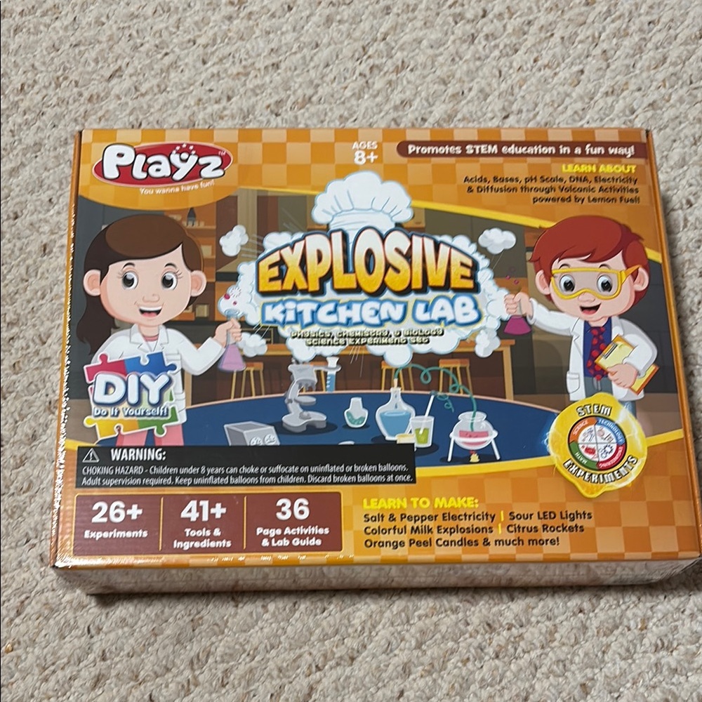 Playz Explosive Kitchen Lab Educational Science Kit for Kids
